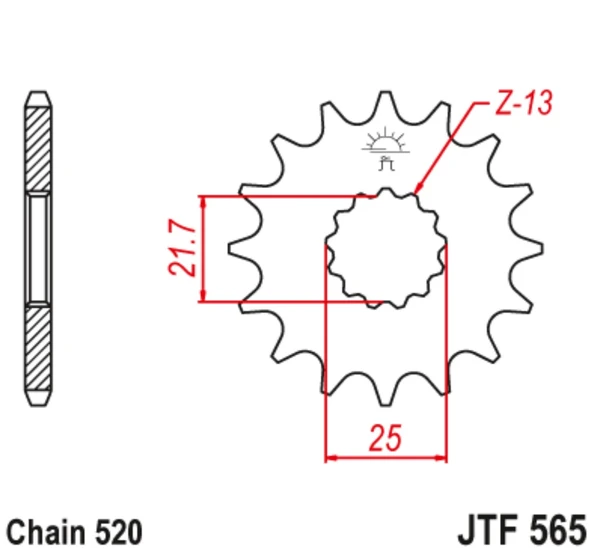 ÖN DİŞLİ KAUÇUKLU veya KAUÇUKSUZ YAMAHA YZF R25 250cc DİŞLİ SAYISI : +1 2015-2024 - Resim 3