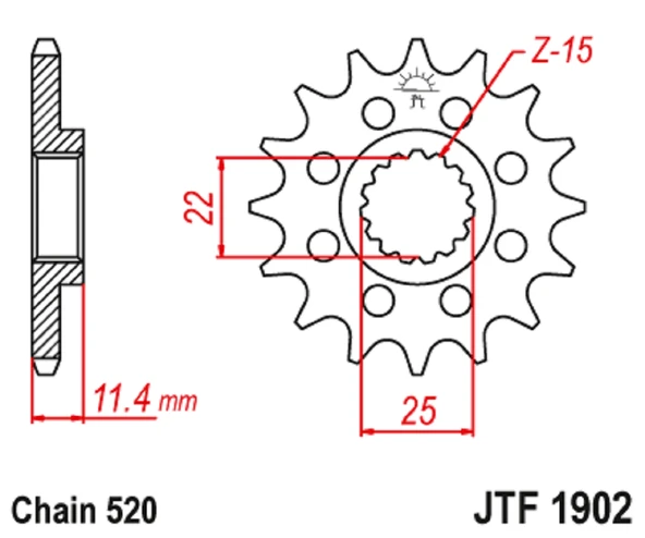 KAUÇUK DESTEKLİ SESSİZ ÖN DİŞLİ KTM SMT 890cc DİŞLİ SAYISI : -1 2024 - Resim 3