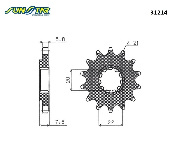 ÖN DİŞLİ HONDA CRF 250 X 250cc 2004-2018 - Resim 2