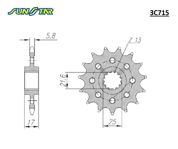 ÖN DİŞLİ HONDA NX 500cc 2025 - Resim 2