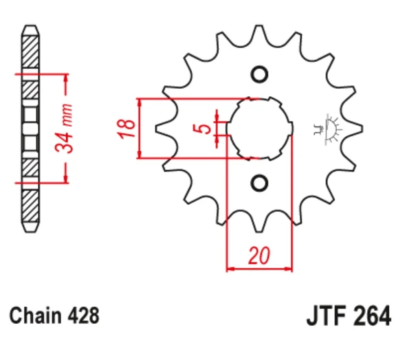 ÖN DİŞLİ HONDA CBF 150cc 2004-2017 ürün görseli