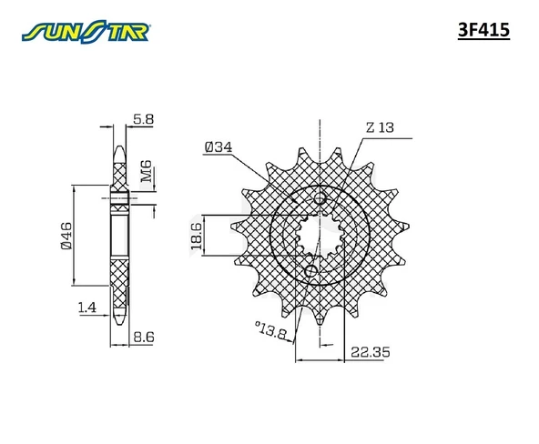 ÖN DİŞLİ KTM RC 390cc 2014-2024 - Resim 2