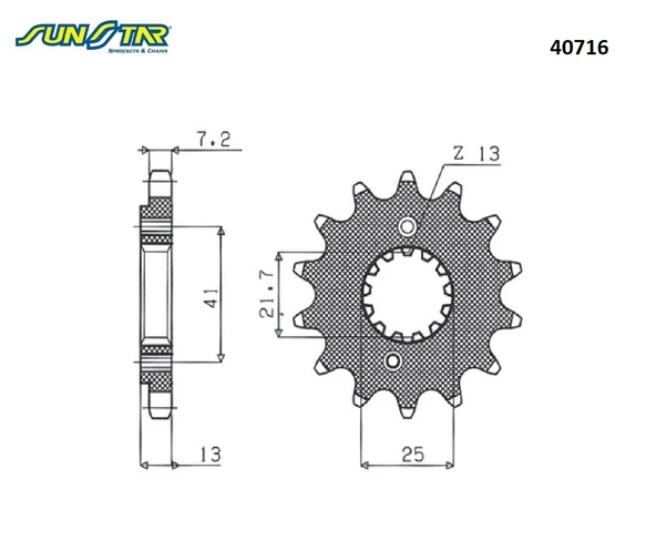 ÖN DİŞLİ HONDA XL V TRANSALP ABS 700cc DİŞLİ SAYISI : +1 2008-2011 - Resim 2