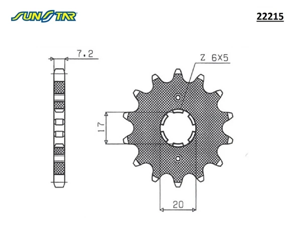 ÖN DİŞLİ HONDA CBR 125 R 125cc 2004-2017 - Resim 2