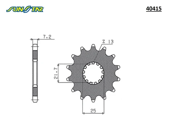 ÖN DİŞLİ YAMAHA TDM 850cc DİŞLİ SAYISI : -1 1996-2001 - Resim 2