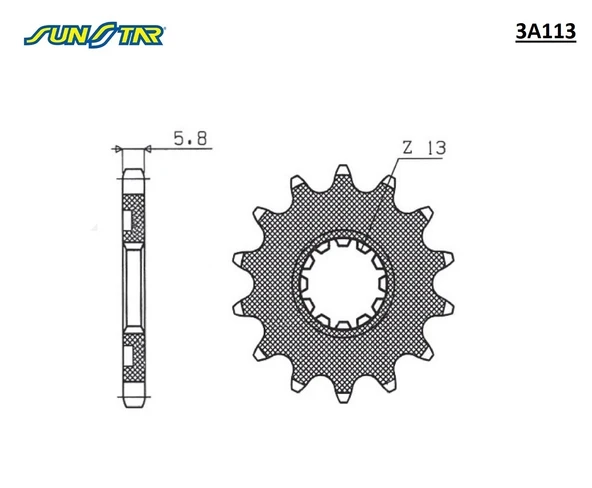 ÖN DİŞLİ KAWASAKI KX 450 F 450cc 2006-2021 - Resim 2