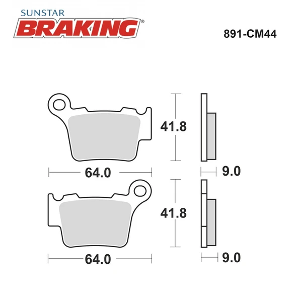 SİNTERLİ ARKA FREN BALATASI SHERCO SE FACTORY 300cc 2020-2023 - Resim 2