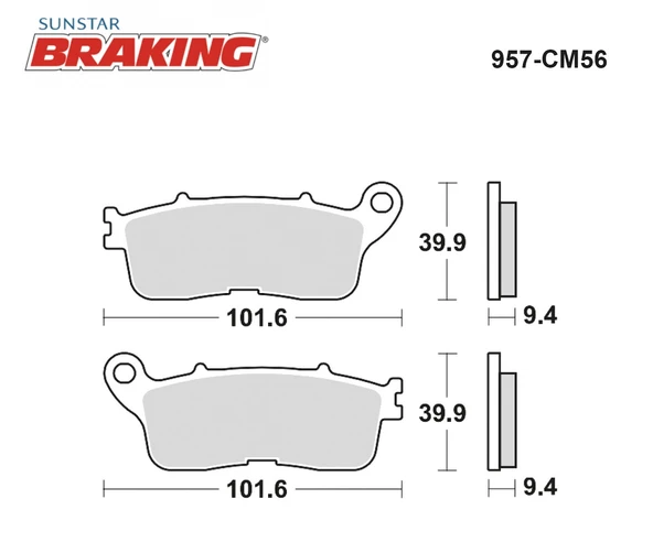 SİNTERLİ ARKA FREN BALATASI HONDA VFR 1200 F DCT 1200cc 2010-2016 - Resim 2