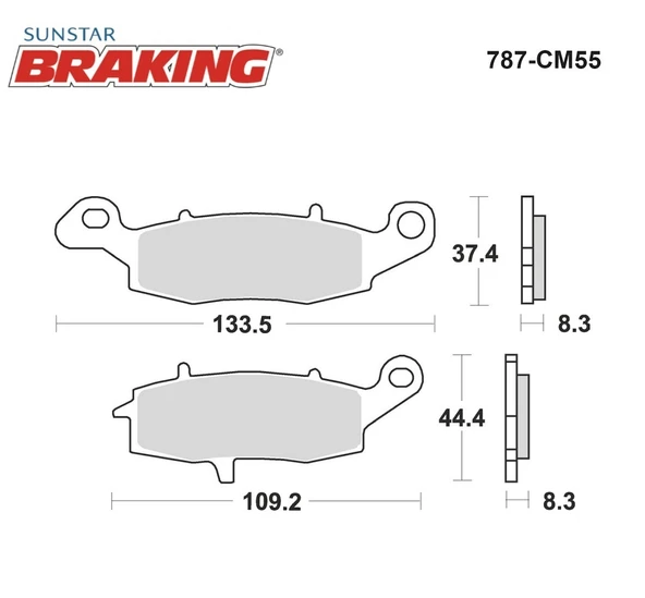 SİNTERLİ FREN BALATASI SUZUKI VZR INTRUDER M 1800cc ARKA 2006-2012 - Resim 2