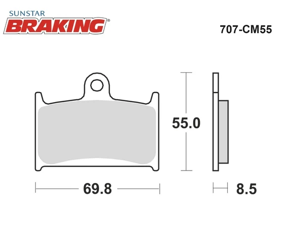 SİNTERLİ ÖN FREN BALATASI TRIUMPH TROPHY 1200cc ÖN İKİ TAKIM KULLANIR 1996-2003 - Resim 2