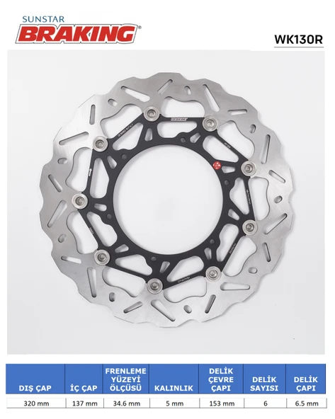 KTM ADVENTURE 790-890-1050-1190-1290 DALGALI ÖN PERFORMANS FREN DİSKİ ÖN SAĞ 2015-2024 ürün görseli