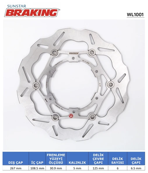 KTM ADVENTURE 1050-1090-1190-1290 DALGALI ARKA FREN PERFORMANS DİSKİ 2015-2023 ürün görseli