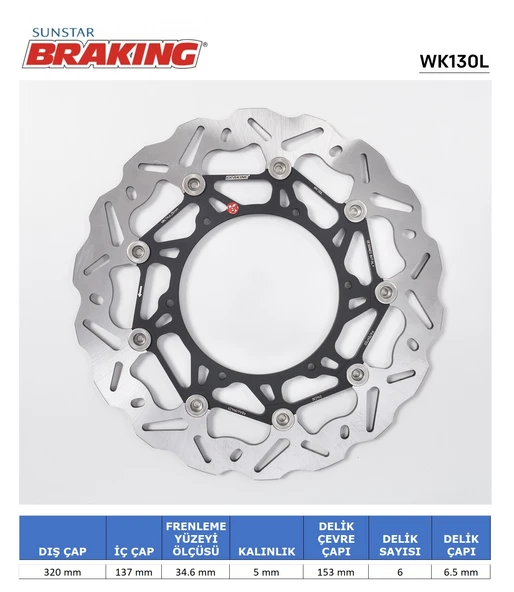 KTM ADVENTURE 790-890-1050-1190-1290 DALGALI ÖN PERFORMANS FREN DİSKİ ÖN SOL 2015-2024 ürün görseli