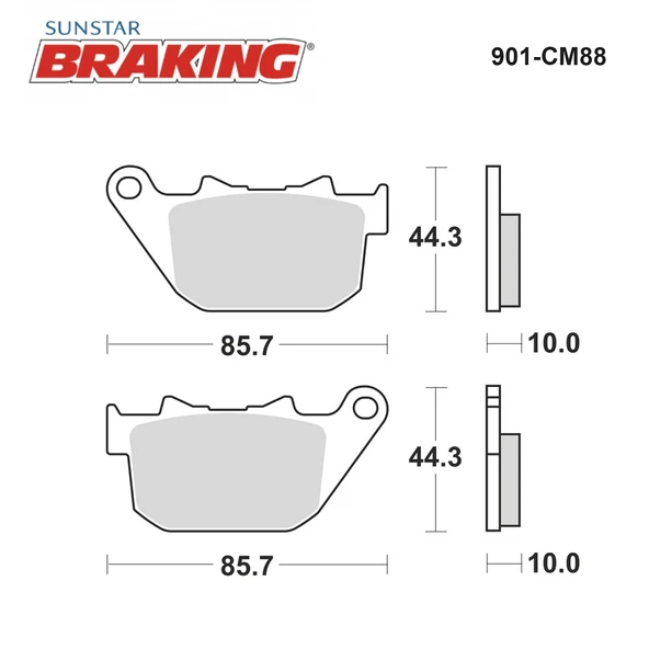 SİNTERLİ ARKA FREN BALATASI HARLEY D. XR 1200 X 1200cc 2008-2012 - Resim 2