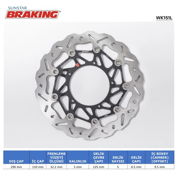 HONDA X-ADV 750 DALGALI ÖN PERFORMANS FREN DİSKİ ÖN SOL 2017-2025 ürün görseli