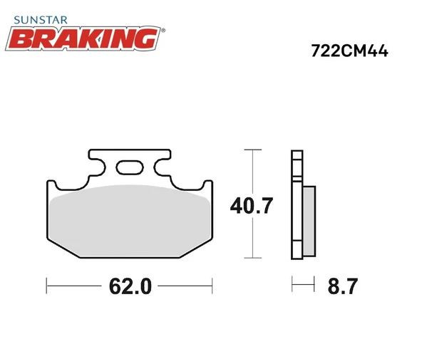 SİNTERLİ ARKA FREN BALATASI YAMAHA XSR 125cc 2021-2024 - Resim 2