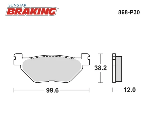 SİNTERLİ ARKA FREN BALATASI 2020-2023 P30868 - Resim 2