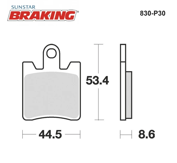 SİNTERLİ ÖN FREN BALATASI TRIUMPH TROPHY SE 1215cc ÖN İKİ TAKIM KULLANIR 2013-2016 - Resim 2