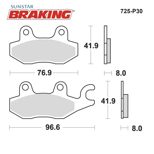 SİNTERLİ FREN BALATASI YAMAHA YBR 250cc ÖN 2007-2011 - Resim 2