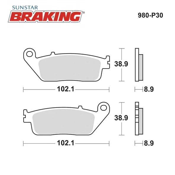 SİNTERLİ ARKA FREN BALATASI HONDA SW-T ABS 600cc 2011-2013 - Resim 3