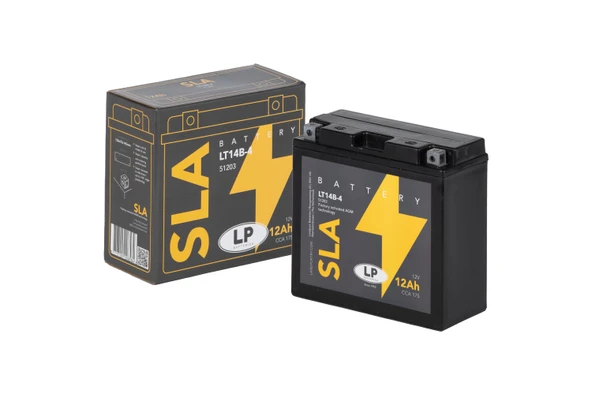 SLA AKÜ MB LT14B-4 12 A KG: 4,14 L:150 W:70 H:145 CCA: 175 YAMAHA XVS DRAG STAR 1100cc 1999-2006 ürün görseli