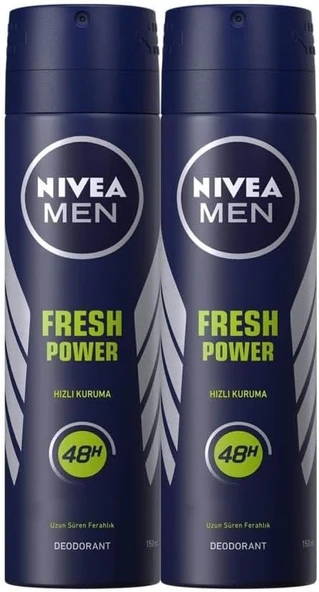 Nivea Fresh Power Sprey Deodorant 150Ml Erkek 2'Li Avantaj Paketi ürün görseli