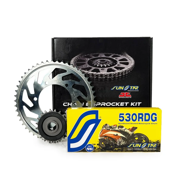 ZİNCİR DİŞLİ SETİ YAMAHA YZF R THUNDERACE 1000cc ÖN DİŞLİ SAYISI : -1 ARKA DİŞLİ SAYISI : +2 1996-2000 ürün görseli