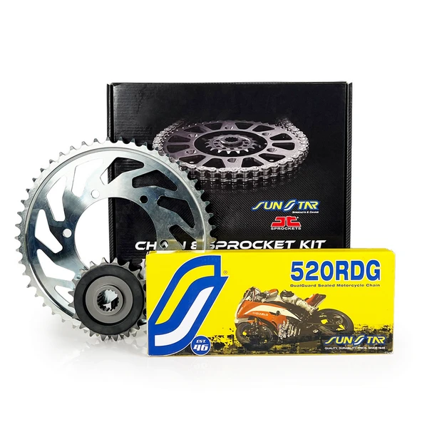 ZİNCİR DİŞLİ SETİ DUCATI MONSTER 600cc ZİNCİR: SUNSTAR SS520RDG Çelik-102 ÖN-ARKA DİŞLİ : JT 15T-46T 2000-2001 - Resim 2