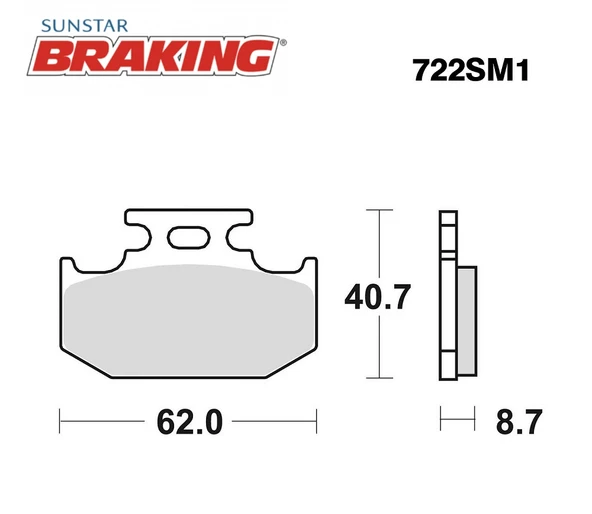 YARI METALİK ARKA FREN BALATASI YAMAHA XSR 125cc 2021-2024 - Resim 2