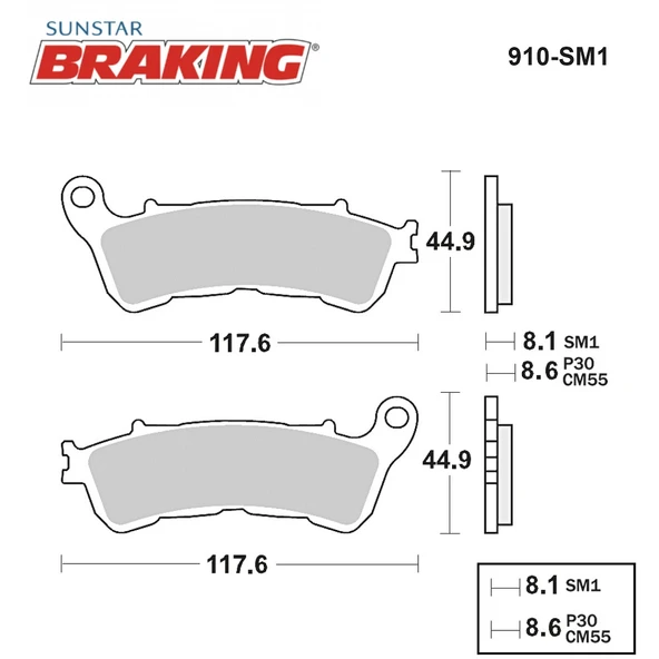 YARI METALİK FREN BALATASI SUZUKI UH 200 BURGMAN 200cc ÖN 2007-2020 - Resim 2