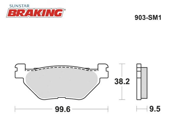 YARI METALİK ARKA FREN BALATASI YAMAHA XVS MIDNIGHT STAR 1300cc 2007-2016 - Resim 2