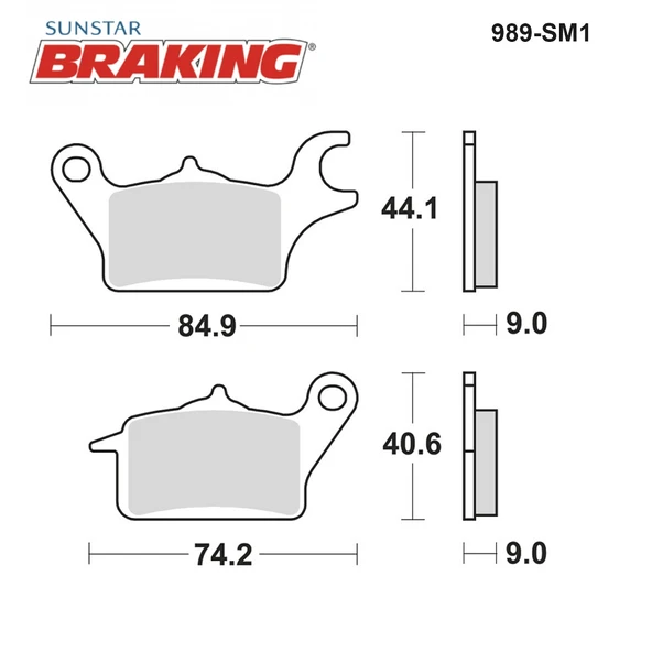 YARI METALİK SOL ÖN FREN BALATASI YAMAHA TRICITY 300cc 2020-2022 - Resim 2