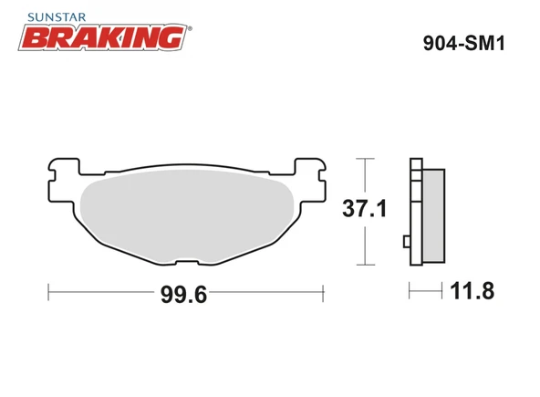 YARI METALİK ARKA FREN BALATASI YAMAHA T-MAX 500cc 2004-2011 - Resim 3