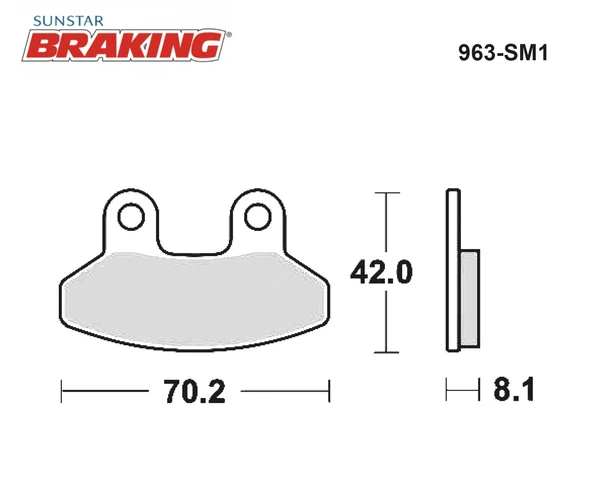 YARI METALİK ÖN FREN BALATASI SYM JOYRIDE EVO 125cc 2009-2015 - Resim 2