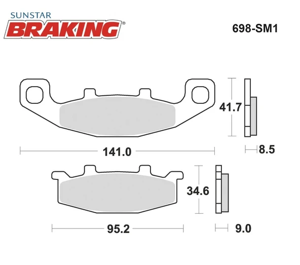 YARI METALİK ÖN FREN BALATASI SUZUKI GS 500cc 1990-2007 - Resim 2