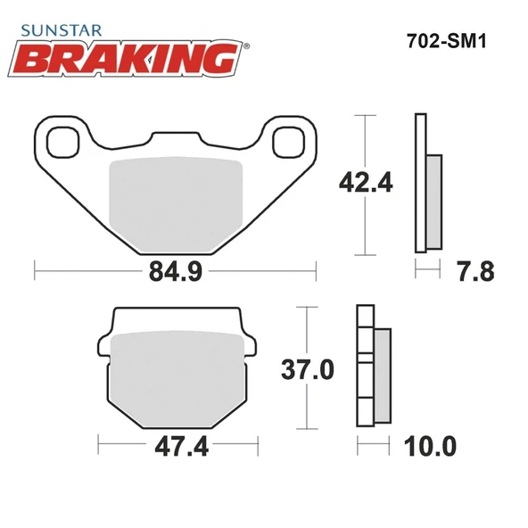 YARI METALİK FREN BALATASI POLARIS SAWTOOTH 200cc ÖN ARKA 2006-2007 - Resim 2