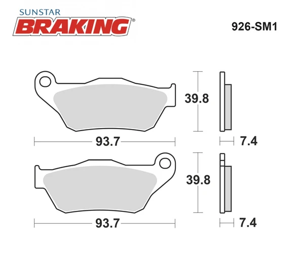 YARI METALİK ÖN FREN BALATASI YAMAHA X-MAX 250cc ÖN SAĞ 2005-2009 - Resim 2