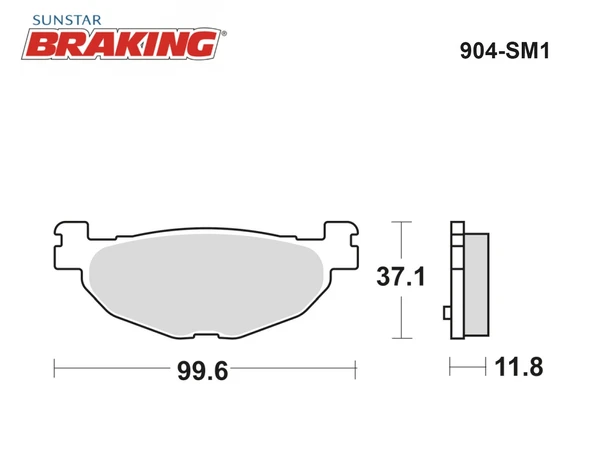 YARI METALİK ARKA FREN BALATASI YAMAHA T-MAX 500cc 2004-2011 - Resim 2