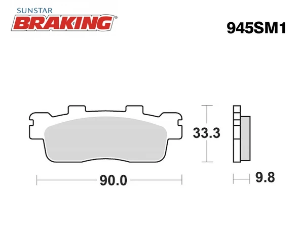 YARI METALİK ARKA FREN BALATASI KYMCO X-TOWN CT 250cc 2020-2023 - Resim 2