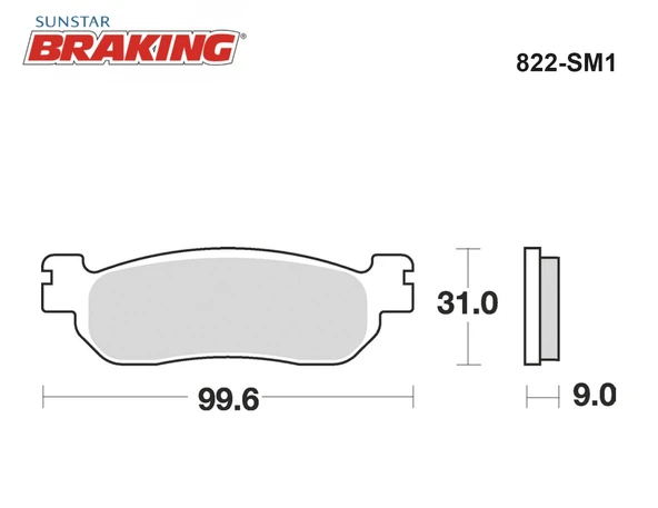 YARI METALİK ARKA FREN BALATASI YAMAHA YZF R6 600cc 1999-2020 - Resim 2