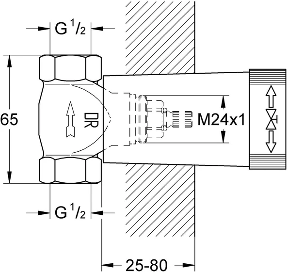 Grohe Ankastre Stop İç Valf Gövde - 2