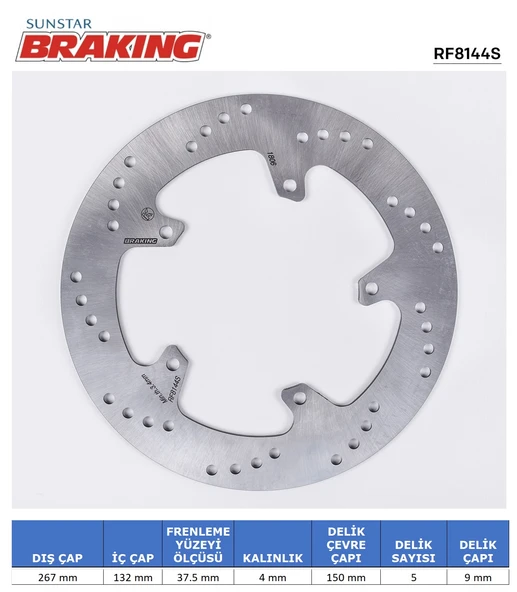 YAMAHA X-MAX 125-250-400 MAJESTY 400 T-MAX 500-530 YUVARLAK ÖN FREN DİSKİ ÖN 2016-2020 ürün görseli