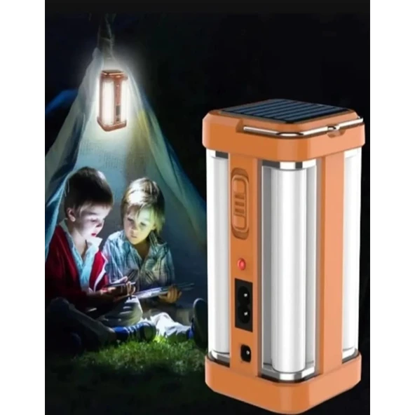 P-1663 Güneş Enerjili Şarjlı Güçlü Işıldak - 8