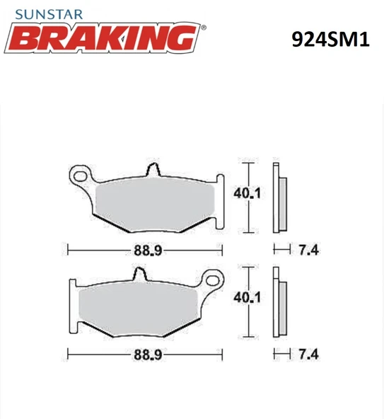 YARI METALİK FREN BALATASI SUZUKI GSR 600cc ARKA 2006-2010 ürün görseli