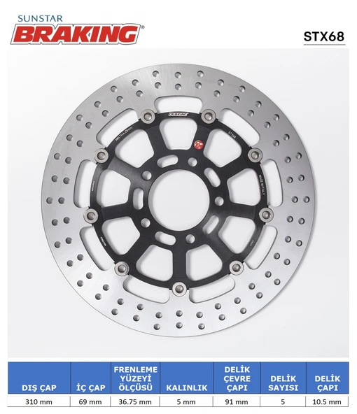 SUZUKI DL 650-1000 KAWASAKI KLV 1000 YUVARLAK ÖN FREN DİSKİ ÖN İKİ TAKIM KULLANIR 2004-2022 ürün görseli