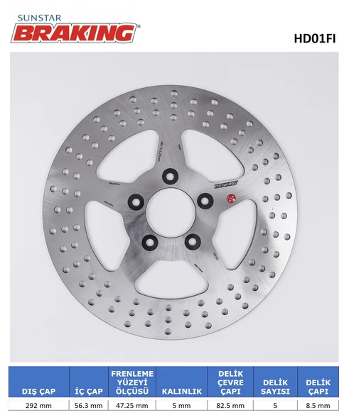 HARLEY DAVIDSON ÖN YUVARLAK DİSK HARLEY D. XR 1200 X 1200cc ÖN İKİ TAKIM KULLANIR 2008-2012 ürün görseli