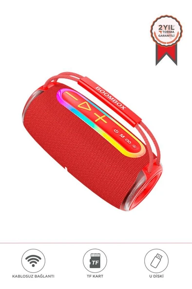 Torima BOOMBOX680 Kırmızı IPX6 Kablosuz 30W Bluetooth Hoparlör Speaker - 1