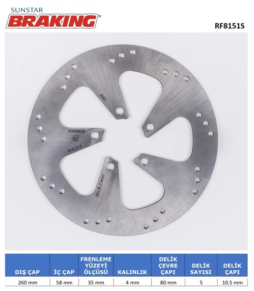 YUVARLAK ÖN FREN DİSKİ KYMCO X-TOWN CT 250cc 2020-2023 ürün görseli