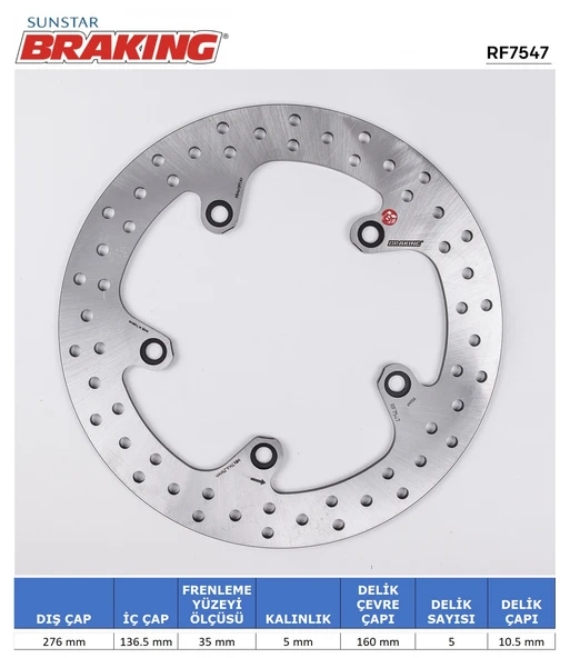 BMW R 1200-1250 GS RT YUVARLAK ARKA FREN DİSKİ 2012gt; BMW R 1250 RT 1250cc ARKA 2019-2022 ürün görseli