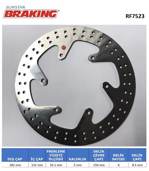 YAMAHA XTZ SUPER TENERE YUVARLAK ARKA FREN DİSKİ 1200cc 2010-2021 ürün görseli